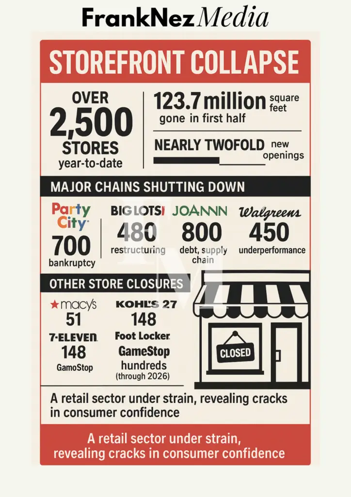 Store closures infographic by FrankNez Media.
