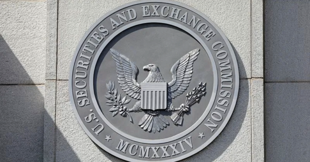 SEC emblem outside headquarters