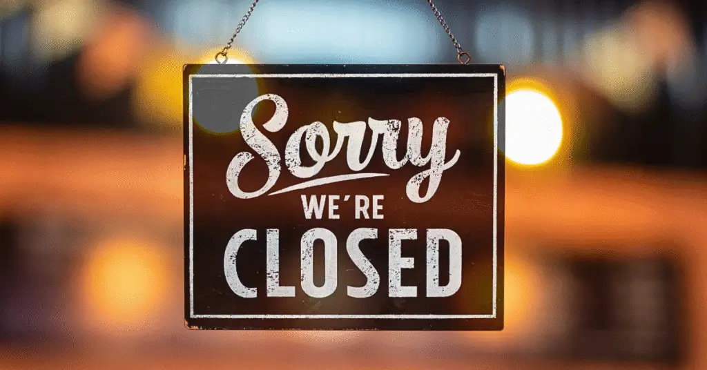sorry we're closed sign - the latest on starbucks closures