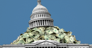 Government building with money stacked - what is lobbying and why does it matter?
