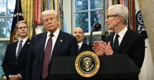 Tim Cook and President Donald Trump remove ICE tracking apps from the app store