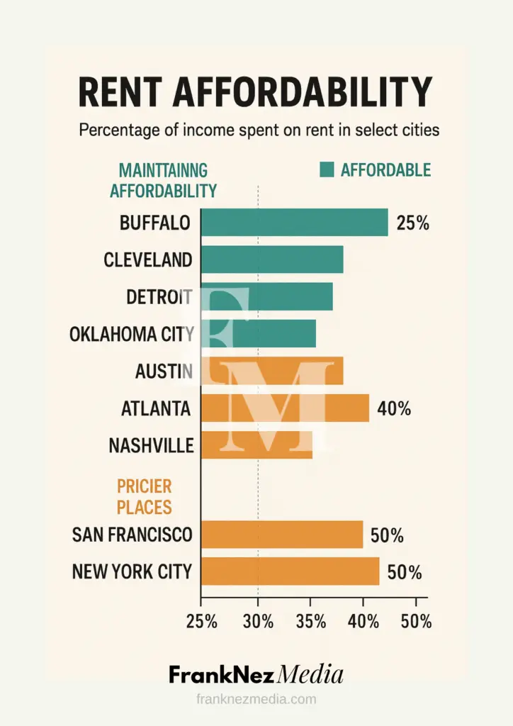Rent Affordability in the United States infographic by FrankNez Media.