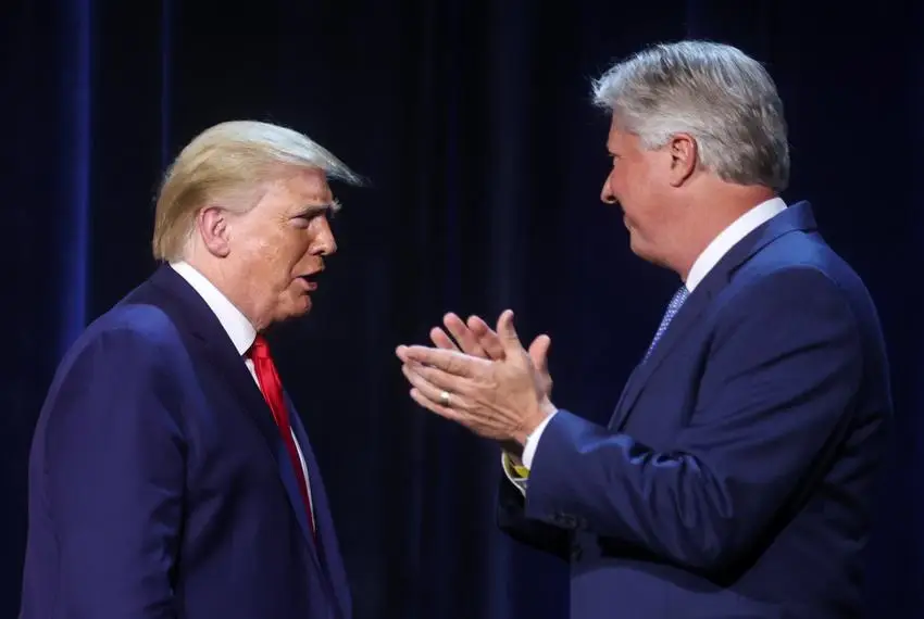 President Donald Trump and Robert Morris