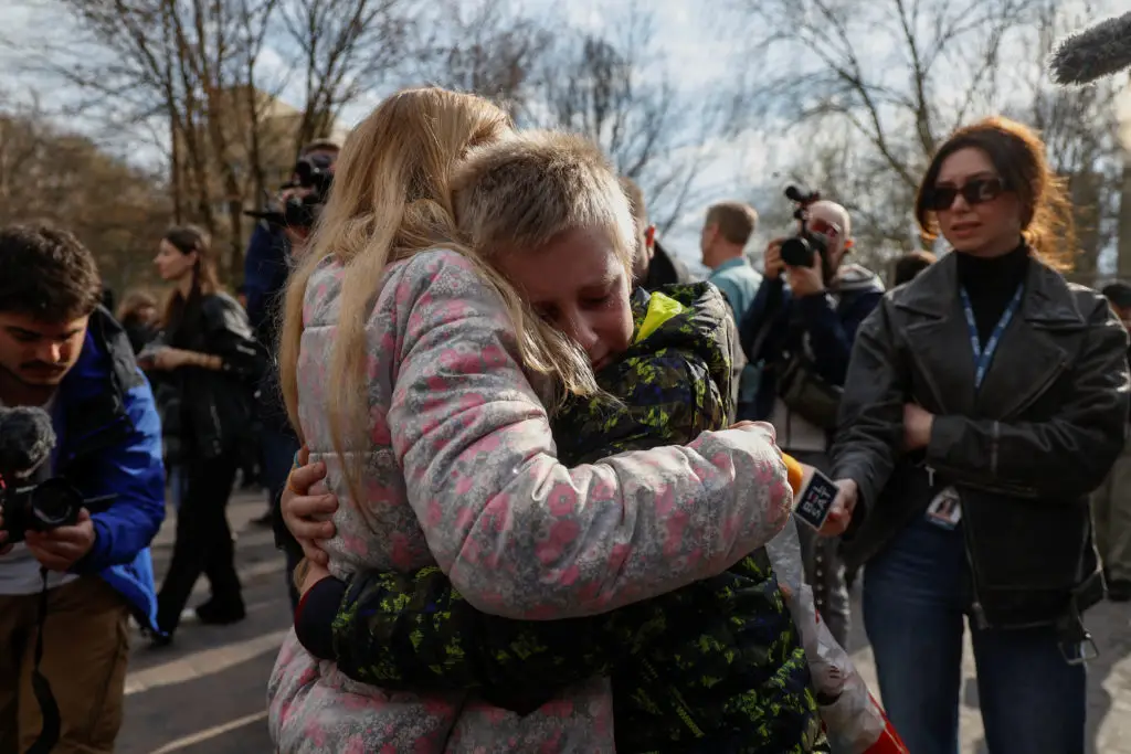 children reunite with their loved ones in the Russia Ukraine war